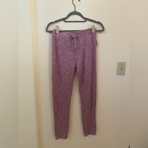 GYMSHARK PINK HEATHER SLOUCH RIBBED LEGGINGS STRETHCHY COZY JOGGER M HIGH WAIST